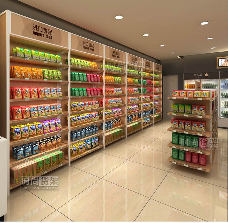 點亮超市美味 木背板帶燈箱食品貨架，供應商如何助力超市升級？